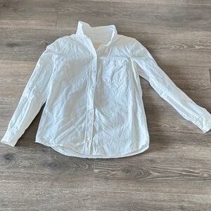 Sezane White Cotton Tomboy top (size 34)